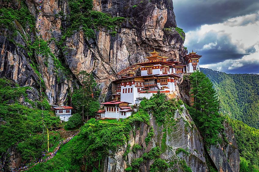 The Taktsang Palphug Monastery (Tiger's Nest) in Paro, Bhutan.