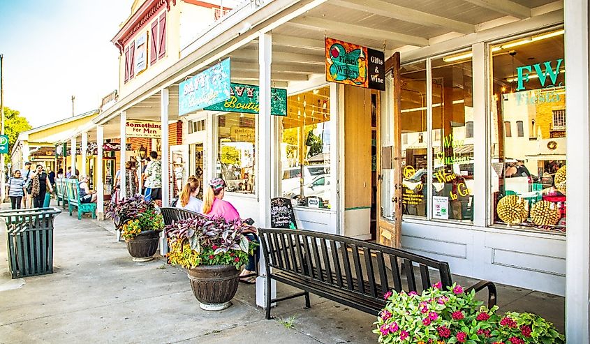 Main Street in Fredericksburg, Texas.