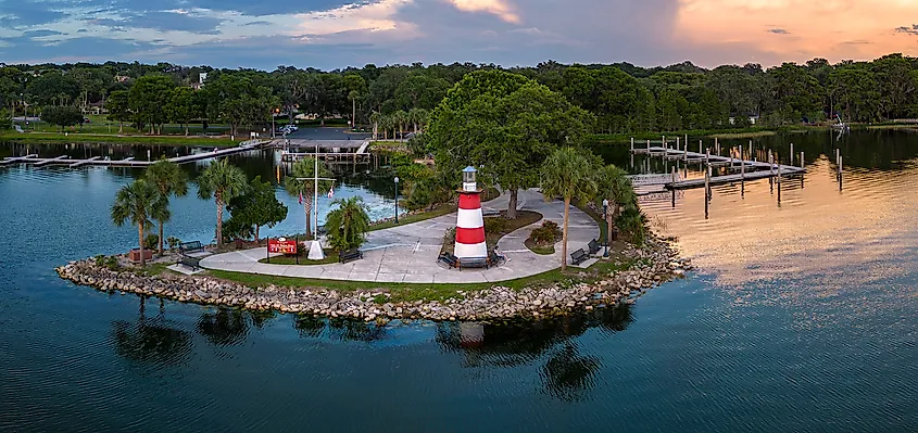 The Mount Dora Lighthouse in Mount Dora, Florida