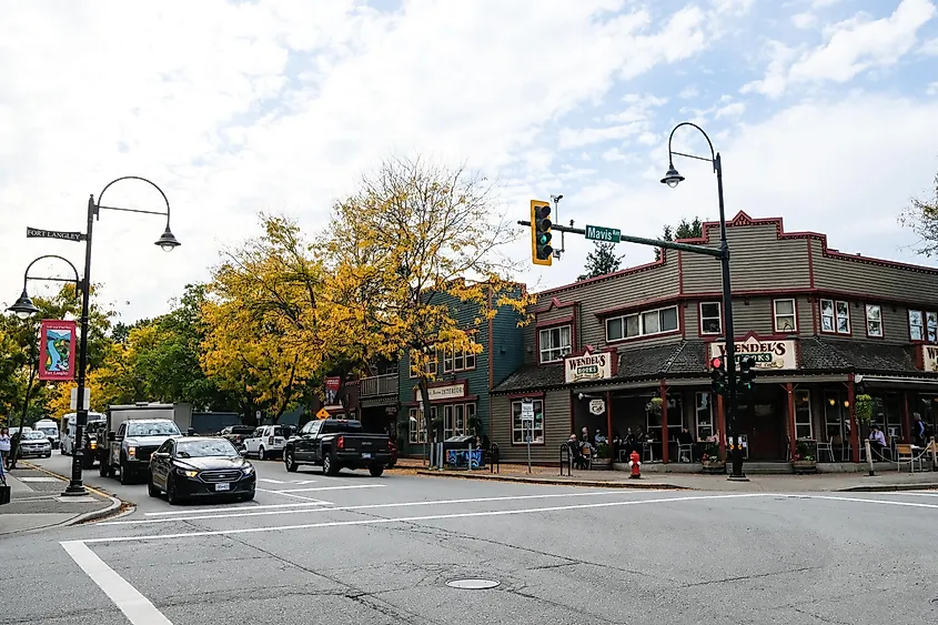 The beautiful downtown area of Fort Langley, Langley, British Columbia, Canada.