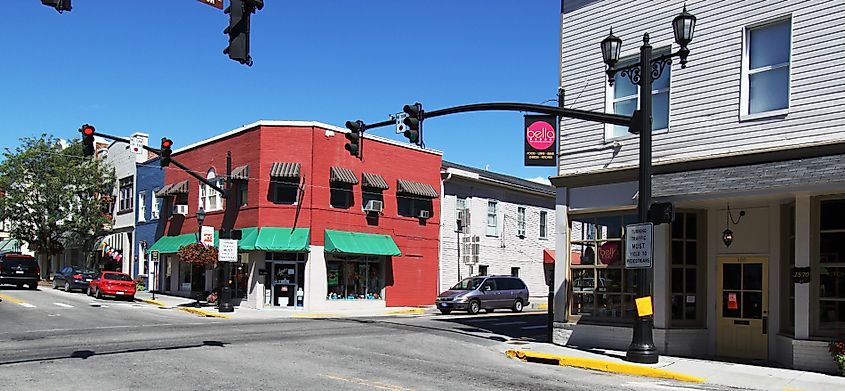 Street view in Lewisburg, West Virginia.