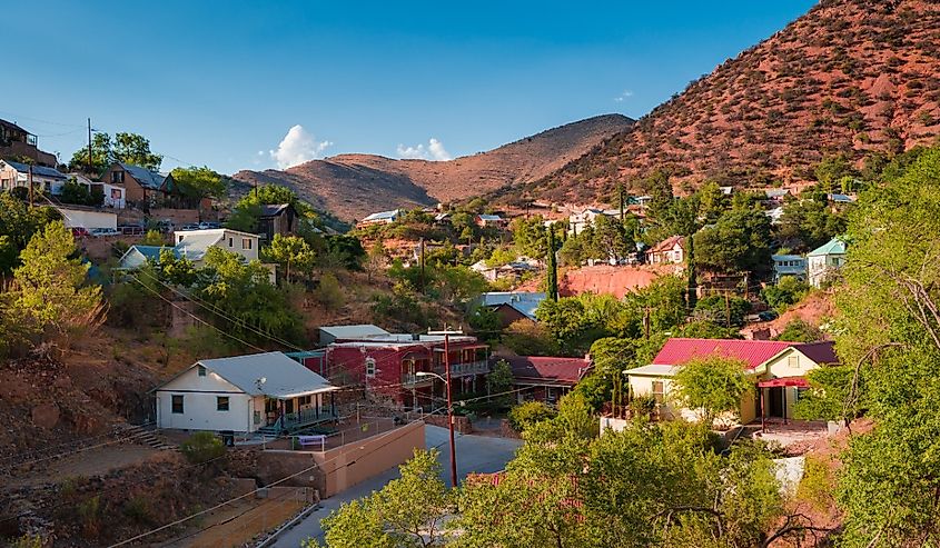 Bisbee, Arizona, USA is an old mining town that is now a popular arts colony.