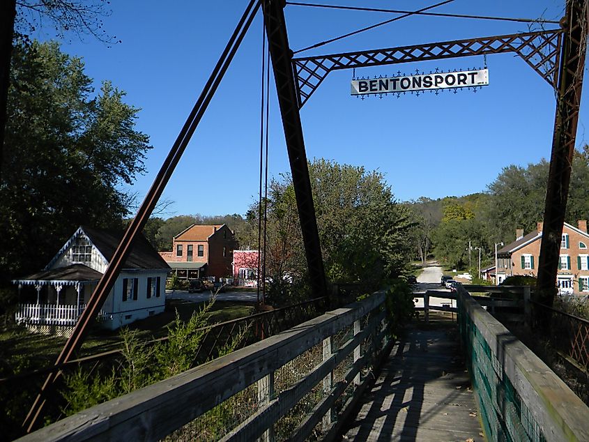 Bentonsport Bridge in Bentonsport, Iowa.