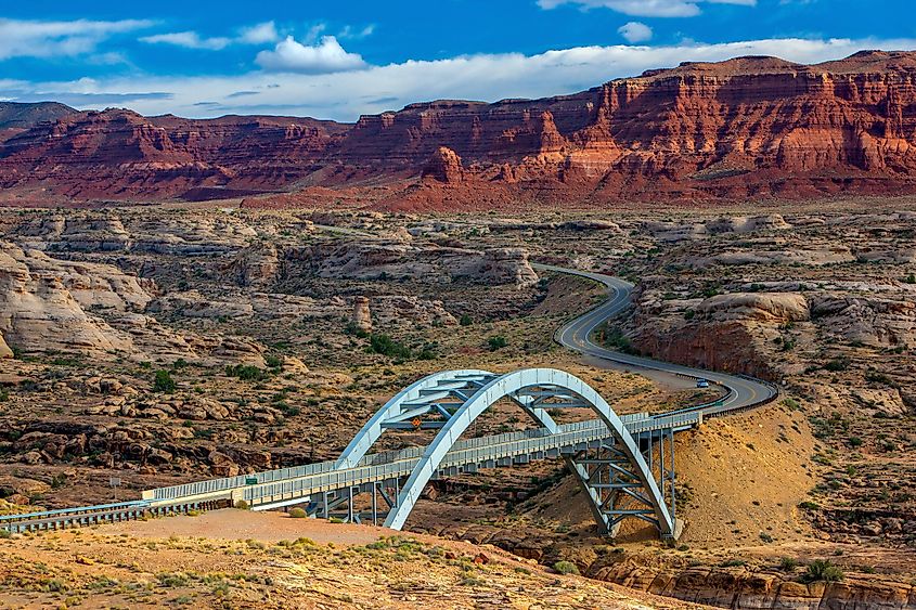 Bicentennial Highway (Utah State Route 95) near Blanding, Utah.