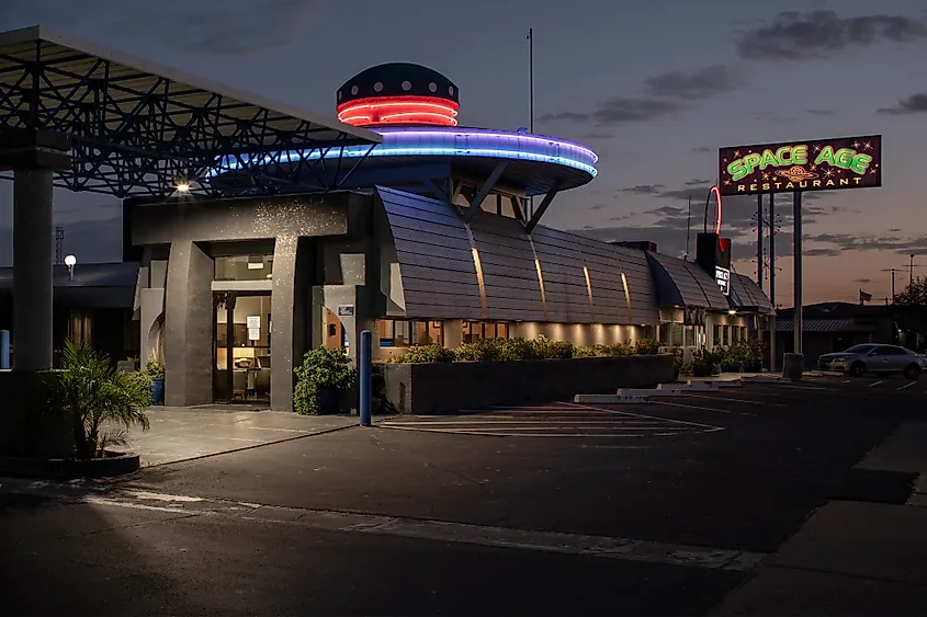 The space-themed Space Age Lodge in Gila Bend, Arizona.