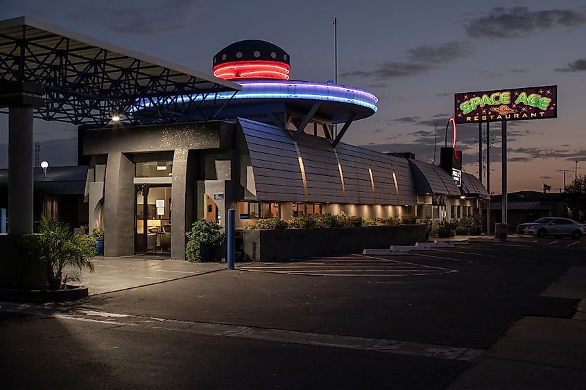 The space-themed Space Age Lodge in Gila Bend, Arizona