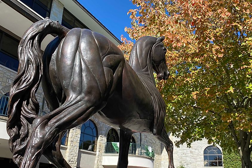 Keeneland thoroughbred staue image credit Bryan Dearsley