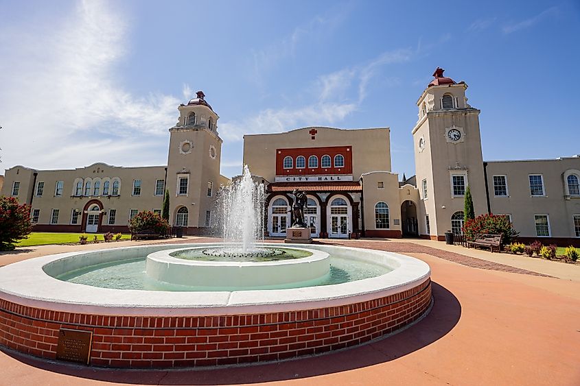 View of the City Hall in Ponca City, Oklahoma.