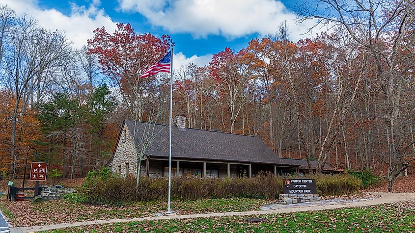 The visitor center at Catoctin Mountain Park in Thurmont, Maryland.