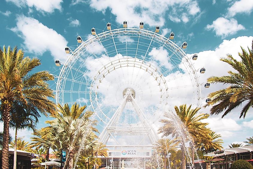 Beautiful Cyan Sky Orlando Eye