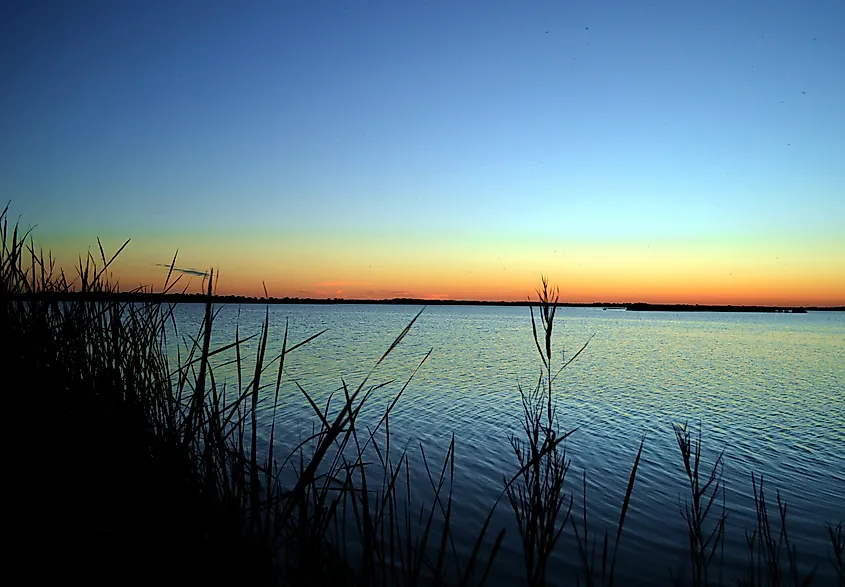 Sunset on the Little Salt Marsh at Quivira National Wildlife Refuge