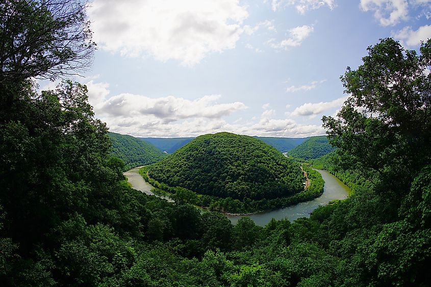 New River Gorge near the town of Beckley, West Virginia.