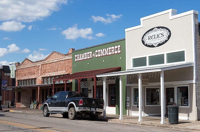 Three small shops in Bastrop, Texas