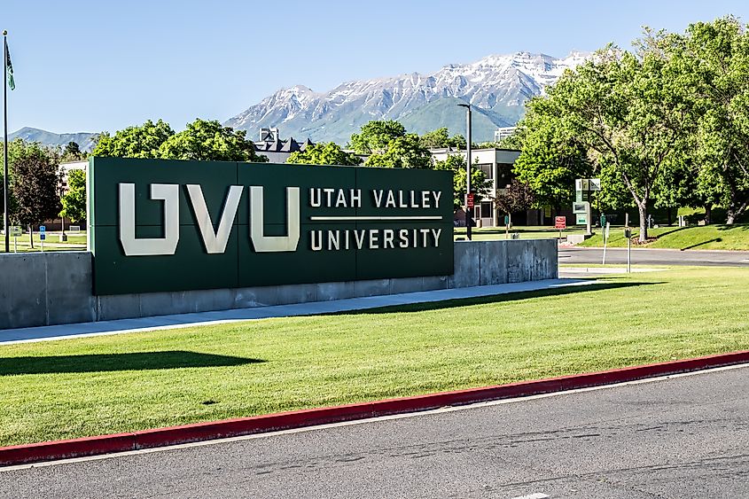 Orem, Utah, USA: Utah Valley University sign.