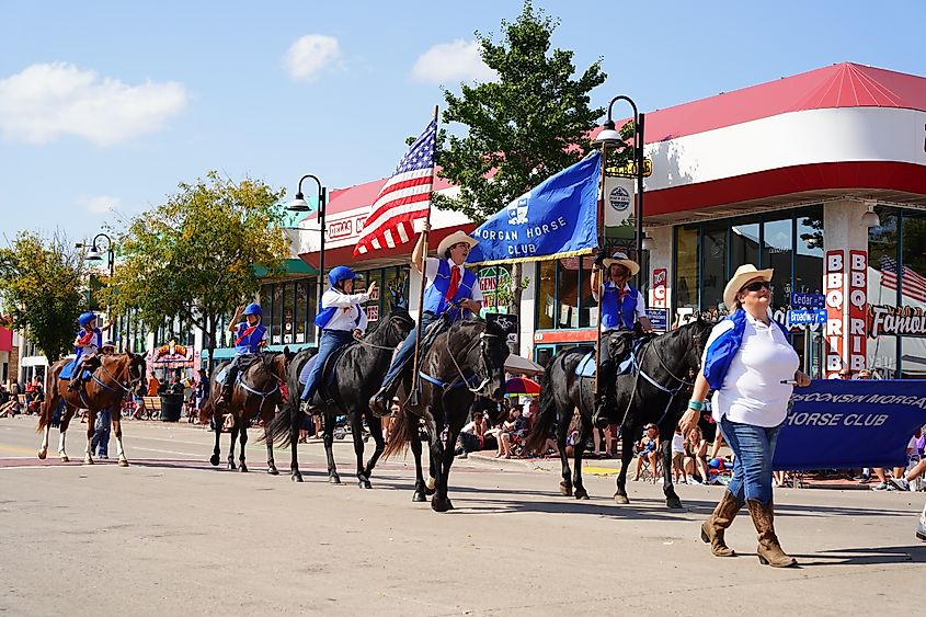 Wa Zha Wa fall festival parade in Wisconsin Dells, Wisconsin