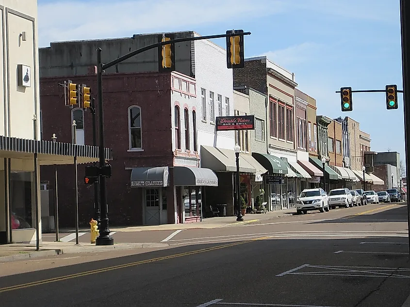 Street in Union City, Tennessee.