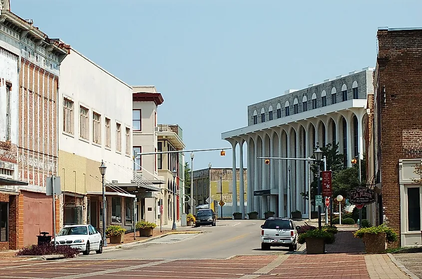 Main Street of Laurel, Mississippi
