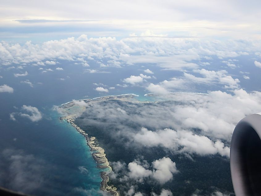 Aerial view of North Sentinel Island.