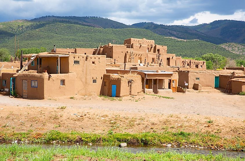 Taos Pueblo National Historic Site, a UNESCO World Heritage site in New Mexico, USA.