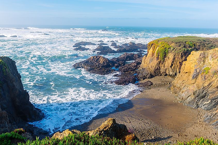 Seascape at Glass Beach, Fort Bragg, northern California.