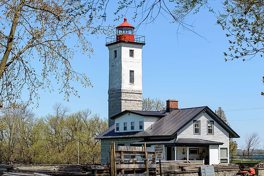 Ogdensburg Lighthouse on the St. Lawrence Seaway.