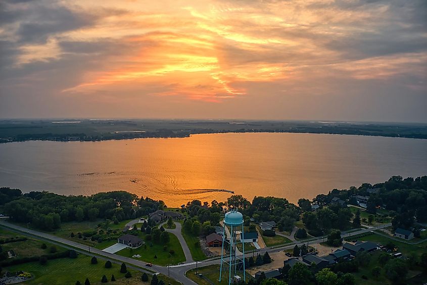 Lake Kampeska near Watertown, South Dakota.