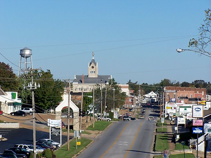 The charming town of Bolivar, Missouri