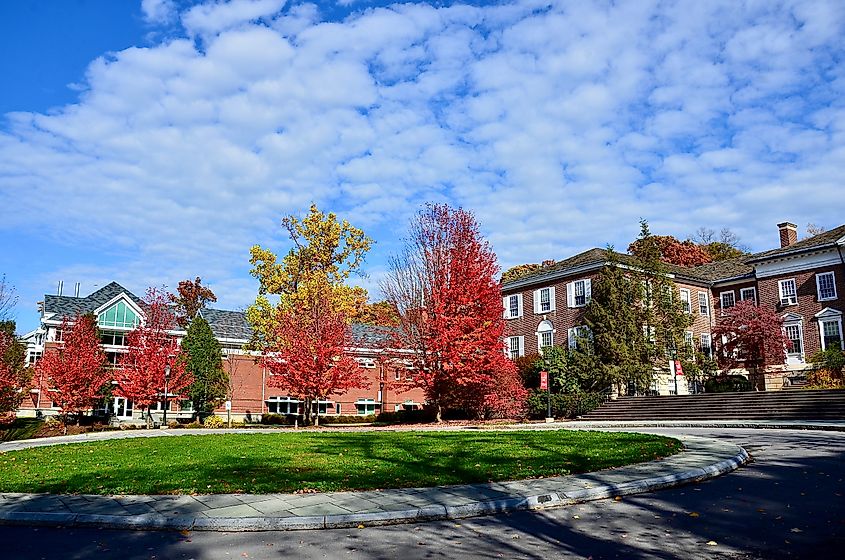 Wells College campus in Aurora, New York