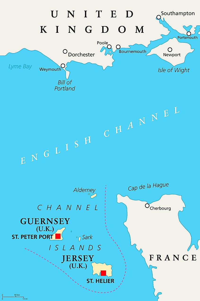 Guernsey And Jersey Map Channel Islands - Worldatlas