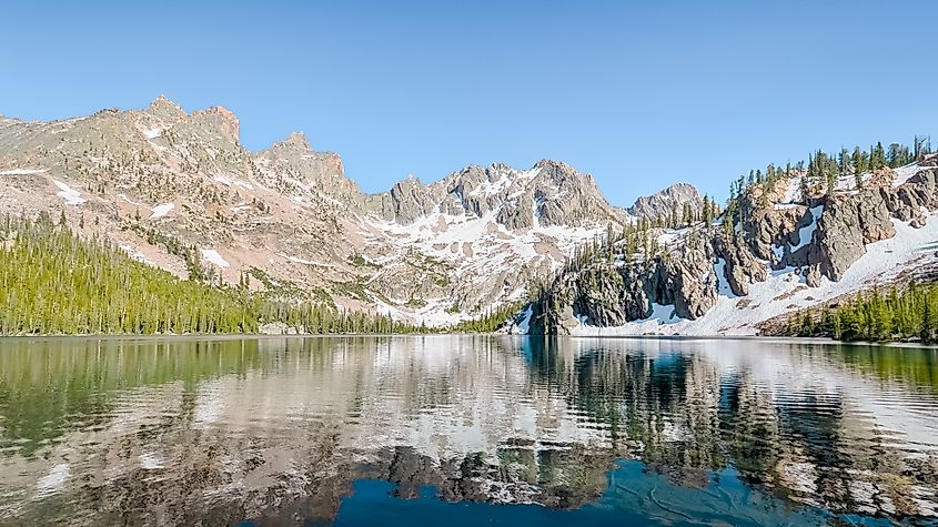 Cramer Lake in the Sawtooth National Recreation Area near Stanley, Idaho