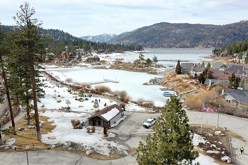 Aerial view of Great Bear Lake, California.
