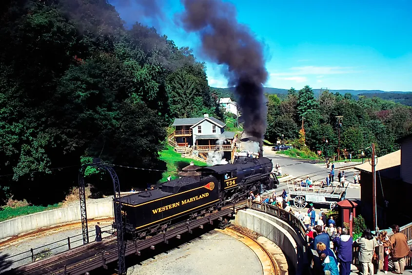 Western Maryland Railroad in Frostburg, Maryland.