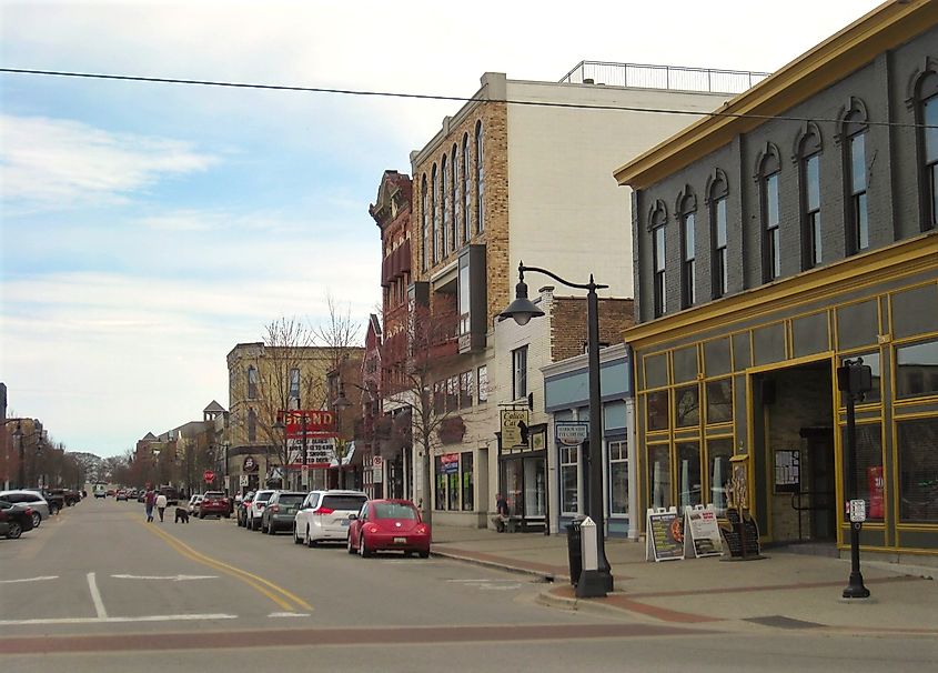 Downtown Grand Haven, Michigan.