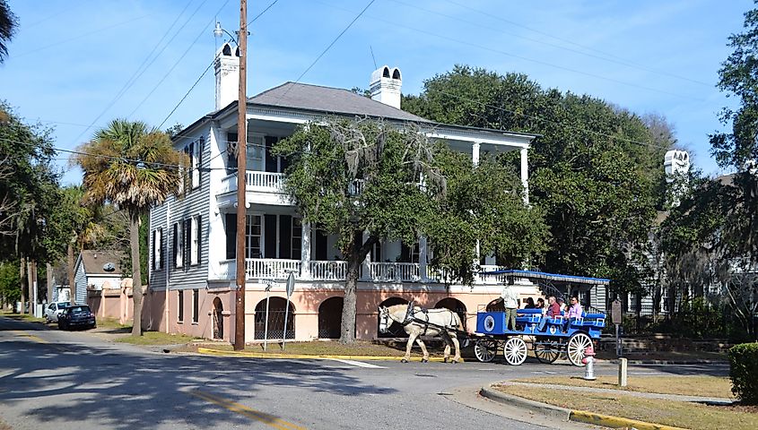 Beautiful antebellum house in Beaufort South Carolina