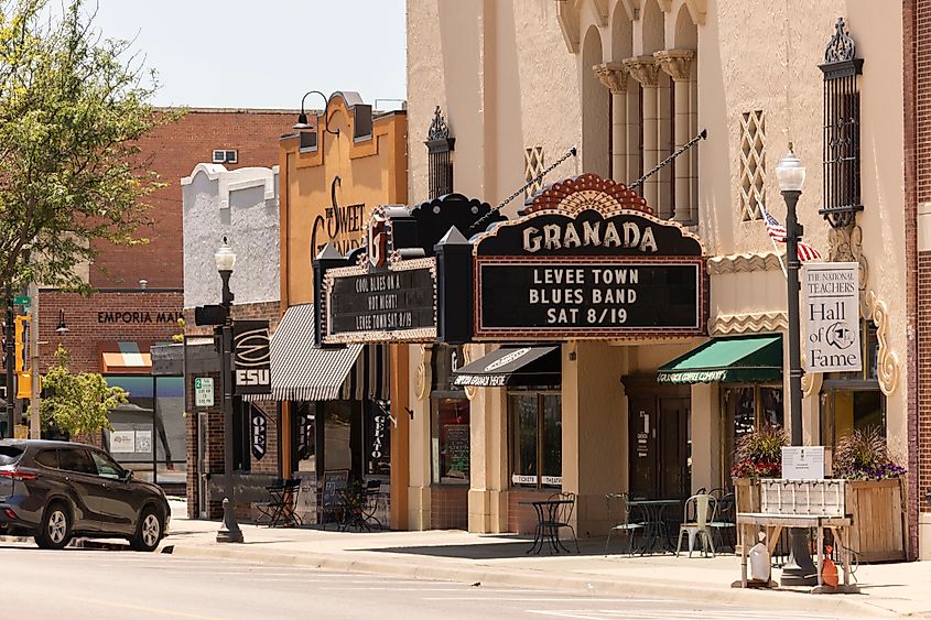 The Emporia Arts Center occupies the historic downtown Granada Theater.