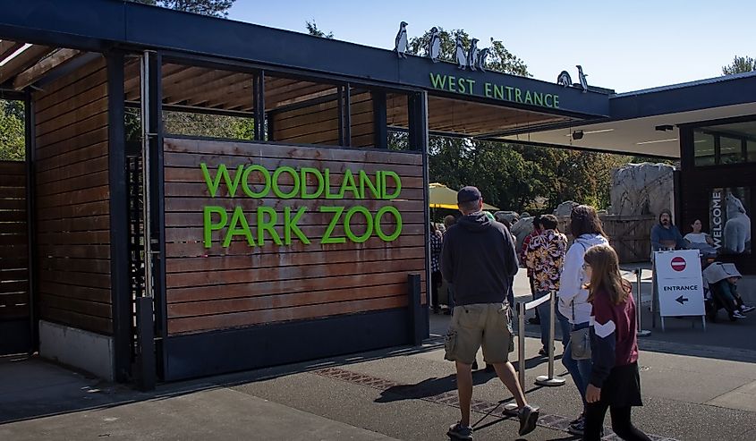 Entrance to the Woodland Park Zoo in Seattle, Washington.