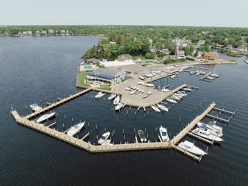 Aerial view of Toms River, New Jersey.