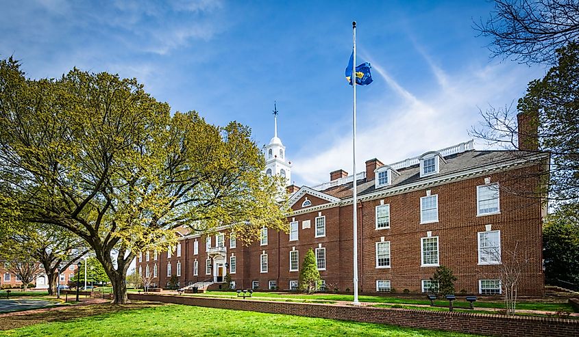 The Delaware State Capitol Building in Dover, Delaware.