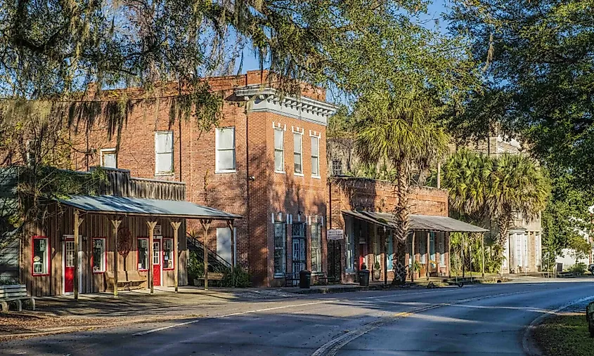 The historic district in Micanopy, Florida, via Town of Micanopy