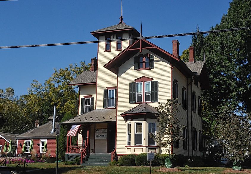 An Italianate house on East Broad Street in Hopewell, New Jersey.