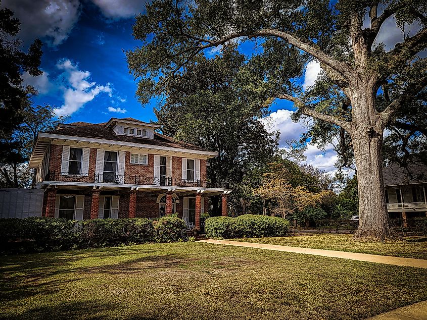 The Steel Magnolia House in Natchitoches, Louisiana, a historic home with charming architecture, now operating as a bed and breakfast.