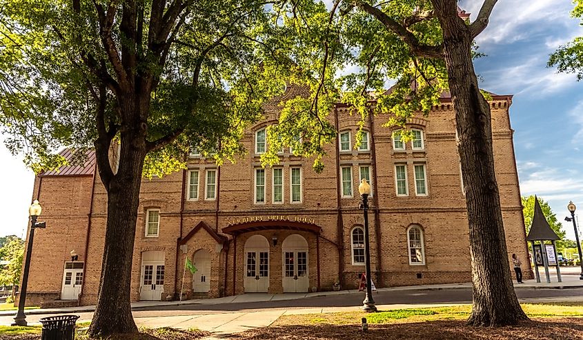 Downtown on a sunny afternoon, Newberry, South Carolina.