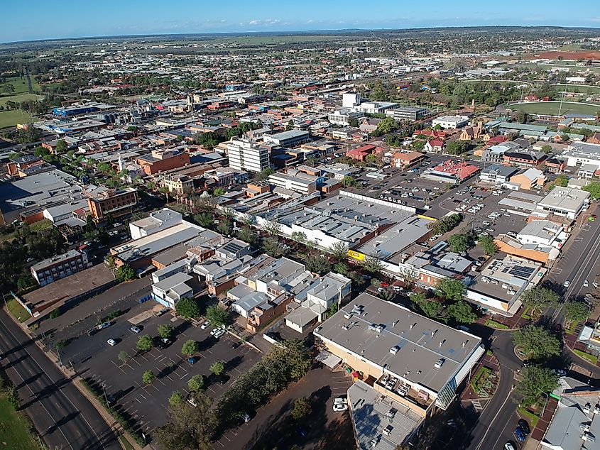 Dubbo Town Center from above. Via Wikimedia Commons / Maksym Kozlenko - Own work, CC BY-SA 4.0.