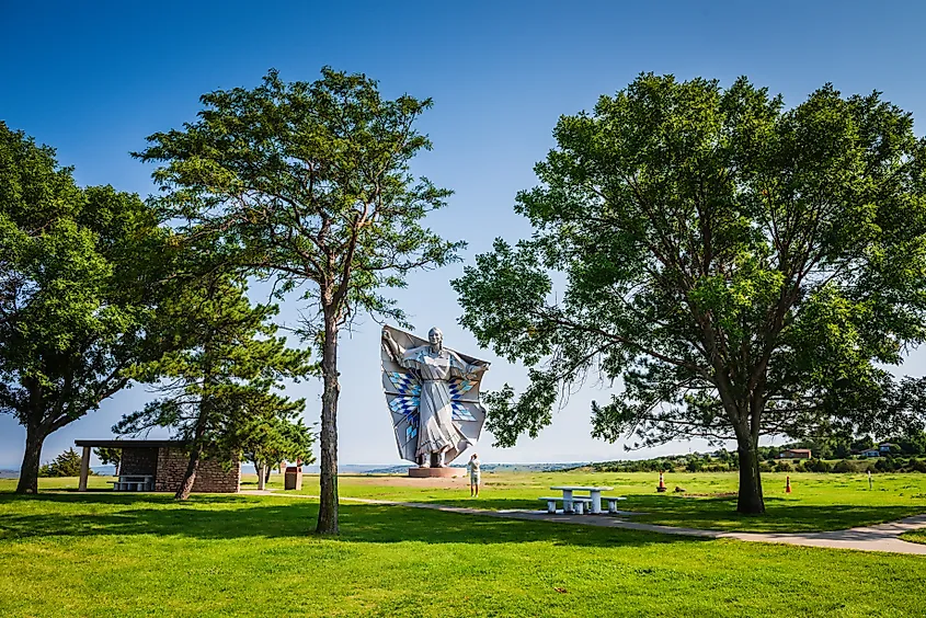 Dignity of Earth and Sky sculpture in Chamberlain, South Dakota