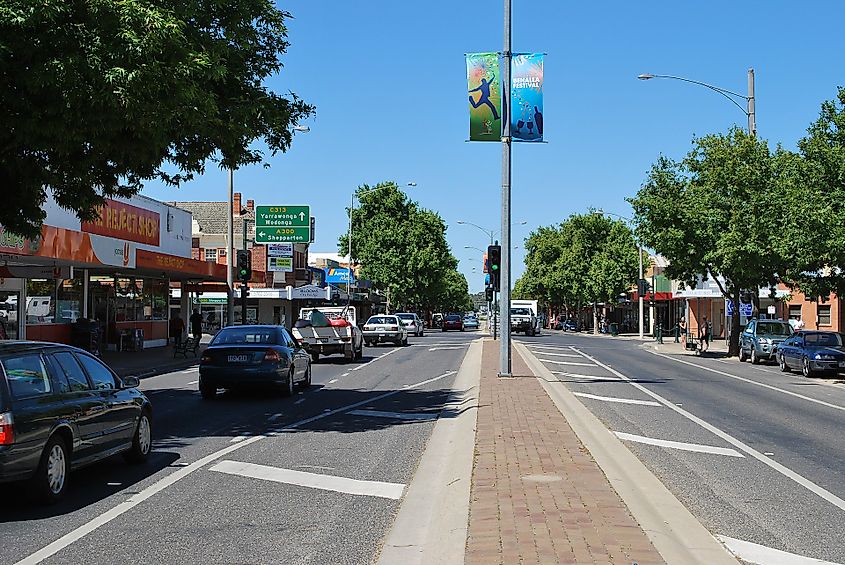 Bridge Street in Benalla, Victoria.