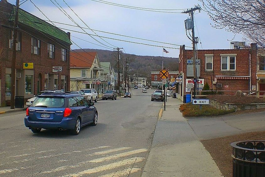 Downtown Pawling in New York,