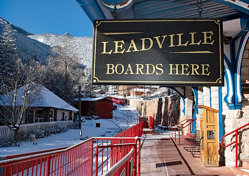 Winter scene in Manitou Springs, Colorado