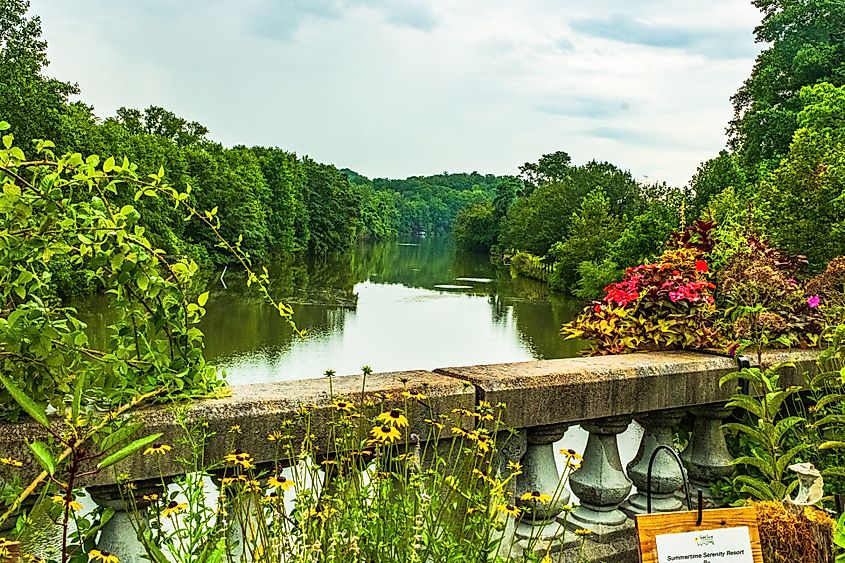 Lake Lure Flowering Bridge in North Carolina.