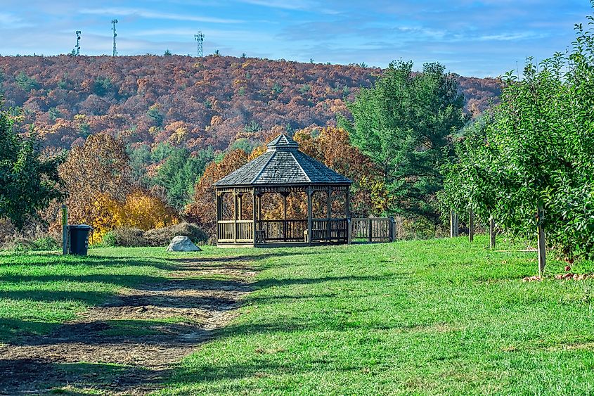 Gazebo at Sholan Farms in Leominster, Massachusetts.