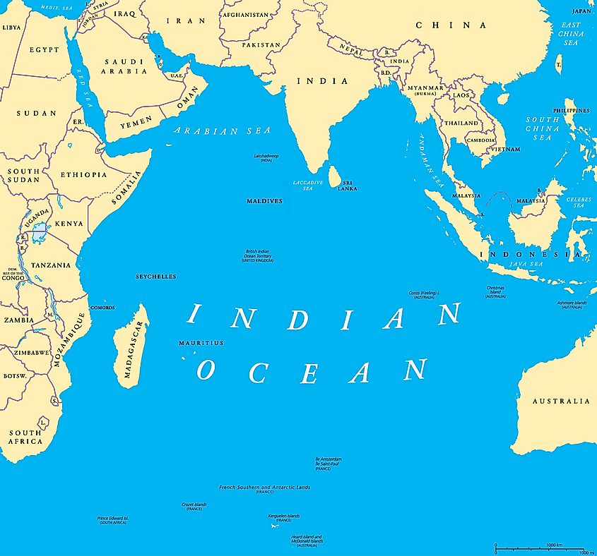 south indian ocean map